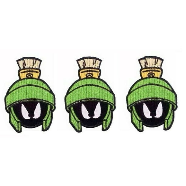 Marvin The Martian Helmet 3.5 Inches Tall Embroidered Iron On Patch Set of 3 Marvin The Martian Helmet 3.5 Inches Tall Embroidered Iron On Patch Set of 3